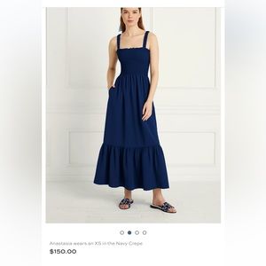 Hill house Home Anjuli nap dress, Navy Crepe